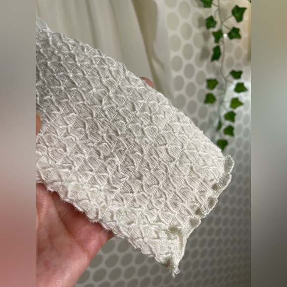 ZARA Basic women's ivory blouse  Size S. Elastic draped neckline and sleeves - Picture 10 of 15